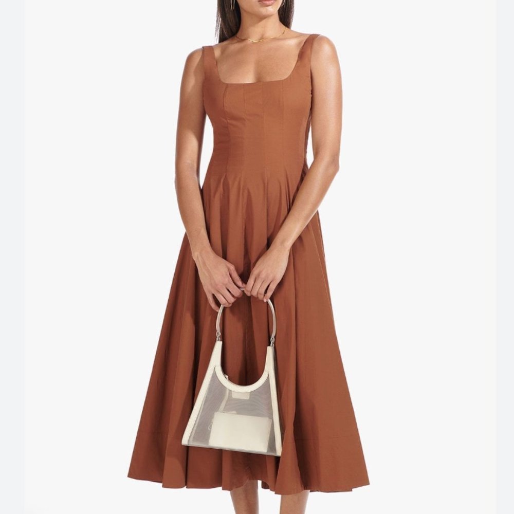 Best Staud Well Midi Dress - Tan